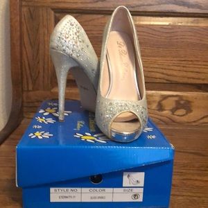 Silver Sparkle Heels